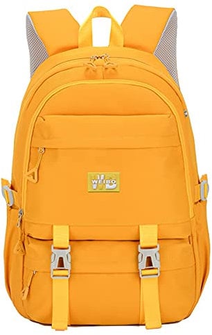School Backpack for Girls, Water Resistant Lightweight Casual Backpack for Men Women with Padded Laptop Sleeve High School Bookbag Daypack For Universit,Orange