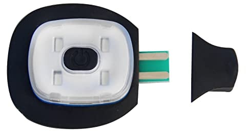 Velamp CAPLED: Ersatz Lampe für die Kappen der Serien CAPXX und ST01X. 4 weiße LEDs. Aufladbar über USB-Port, Schwarz, One Size