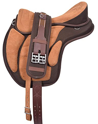 EU Sillas de montar de caballo sintético sin árbol Freemax Western Horse sin árbol con circunferencia a juego