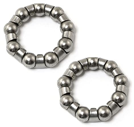 PZRT Edelstahl Fahrrad Kugellager 1/4 Zoll x 9 Kugeln, Fahrrad Achse Rad Kugelrahmen Kugellager Headset Käfighalter Ersatz, 2 Stück