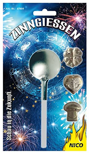 Nico Europe® Set 5 STK. Zinngießen, 3 Figuren mit Löffel