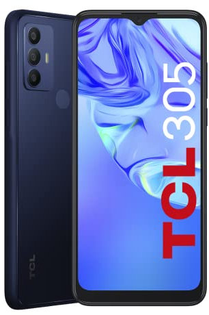 TCL Mobile 305 - Smartphone Dual Sim, Display 6.52 HD+, 32 GB, 2GB RAM, Tripla Camera, Android 11, Batteria 5000 mAh, Atlantic Blue [Italia]