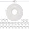 GGOUPTY Net Curtain Wire 15 M Length with 25 Eyes 25 Hooks White Hanging Cord Kit Multipurpose Wire Cord for Hanging Net Curtain Photos Crafts