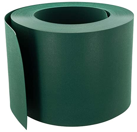Zaunrebell - Lederoptik - Made in Germany - Sichtschutzstreifen aus PP mit mattierte Oberfläche Länge: 26 m/Höhe: 190mm (Moosgrün)