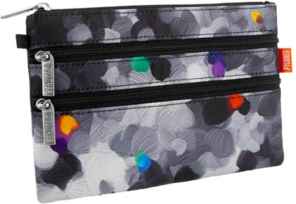 Pylones, Tasche mit 3 Reißverschlüssen – Palette 20 x 13 x 1 cm Polyester – Black Palette, mehrfarbig, Tasche