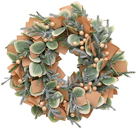 HMTE Weihnachtskranz Weihnachtskranz für Türwand Kreativität Künstlicher amerikanischer Weihnachtskranz für drinnen und draußen Weihnachtsdekoration Weihnachtskränze für Haustür (D 15,7 Zoll)