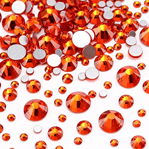 Dowarm 2650 piezas de diamantes de imitación de parte trasera plana para uñas, manualidades, vasos, diamantes de imitación de uñas de jacinto, gemas de vidrio de parte trasera plana, piedras preciosas