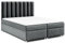 Best for Home Boxspringbett mit Bettkasten Trinity K-10 Bonellfederkern inkl. Topper 180x200 Graphit