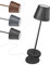 LED Dimmbare Akku Tischlampe Kabellose, Touch Dimmbar 8 Farben RGB Tischleuchte Kabellos, LED Akku Tischleuchte aus Metal, USB Led Lampe für Garten Aussen Restaurant Tisch Camping Balkon(Schwarz)