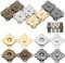 16 Stück Magnetknöpfe, 14mm Metall Druckknöpfe zum Annähen, 4 Farben Quadratische Form Magnetverschluss für Taschen, Geldbörsen, Handtaschen, Kleidung, DIY Nähen (Silber, Gold, Grau, Bronze)