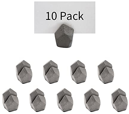 watchget Tischkartenhalter, Beton, Tischnummernhalter, kleine Größe, Tischkartenhalter, Menüständer für Zuhause, Café, Shop, Hochzeit, Party, 10 Stück