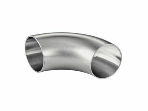 Générique Edelstahl 304L Rohrbogen 90° ISO 3D Schweißnaht – Winkelstück, Ø 13,5 bis 219,1 mm