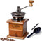 Vendimia Manual Amoladora De Café Molinillo De Café Vintage Molinillo De Mano De Madera Antigua,Cerámica Cónico Burr Portátil De La Manivela