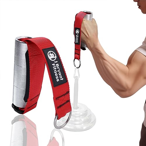 J Bryant Mango de ejercicio de lucha libre de brazo de 2 pulgadas, agarre de metal, ejercitador de muñeca y antebrazo, cuerda de tríceps