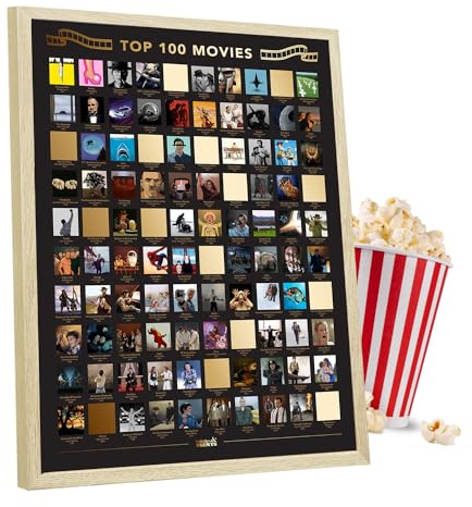 Top 100 Filme Rubbelposter – Filmposter – Atemberaubendes Kunstwerk von Hand – Geschenke für Filmliebhaber – Filmliebhaber Geschenke – Filmnacht Geschenk – Geschenkideen für Familienpaare – Filmposter