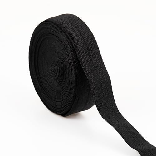 SHELVER Elastisches Schrägband, 15 mm, 5 m, Schwarz