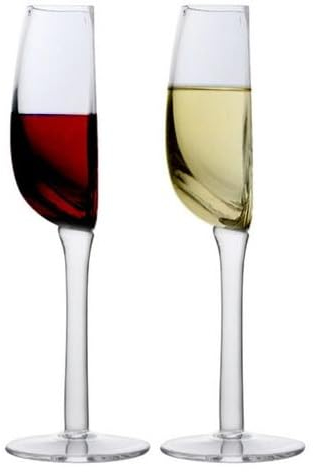 HUNYA 2 Pezzi Bicchieri da Vino Mezzo, Mezzo Bicchiere da Vino in 140 Ml, Mezzo Bicchiere da Vino Rosso, Bicchieri da Vino Creativi per Compleanno Anniversario