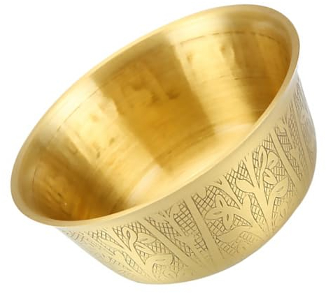 Alipis Bol Offrande Cuivre Ancien Pour Rituel Bouddhiste Bol Sacré Eau Pour Culte Et Décoration Maison Fait Main Doré