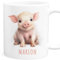 Schwein Tasse personalisierte Kindertasse mit Namen Schweinetasse Namenstasse süßes Kinder Geschenk für Jungen & Mädchen Kaffeetasse Teetasse aus Keramik 330 ml