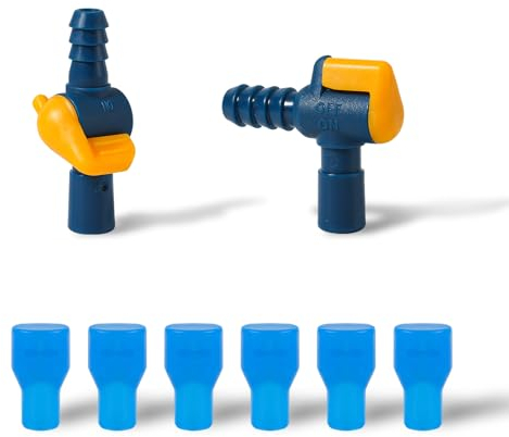 1 Durchgangs-Schlauchverbinder und 1 Winkel-Schlauchverbinder, 6 Beißventil-Ersatzset für Camelbak, Ersatzzubehör für Camelbak (Gerader Verbinder + Abgewinkelter Verbinder)
