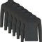 Mens 6 Pack Shirts Plain Roll Neck Basic T Shirt Top Multi Pack Set[Pack of 6 Charcoal,M]