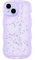 ZTOFERA Wavy Case for iPhone 14 Plus (6.7), Cute Girls Clear Curly Wave Frame Shape Bling Sparkle Star Glitters Soft TPU Back Cover Protective Phone Case Lightweight Shockproof Bumper Cover, Purple