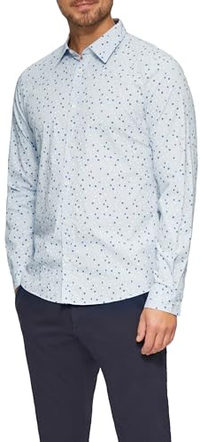 s.Oliver Herren Hemd – Slim Fit, Popeline, Kentkragen, Langarm