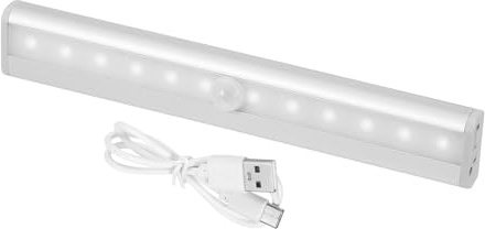 PATIKIL Innen LED Treppen Licht Bewegungs Sensor Wiederaufladbar Unter Theken Licht Streifen für Schrank Küche Schlafzimmer Weißes Licht