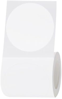 140 Stück 50 mm runde bedruckbare Etiketten-Aufkleber, große Kreise, blanko, selbstklebende Etiketten, abnehmbar, direkt thermische Etiketten auf Rolle