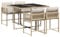 vidaXL Garten Essgruppe 5-TLG., Gartenmöbel Set Tisch mit 4 Stühle, Gartengarnitur mit Kissen, Sitzgruppe Essgarnitur Terrasse, Beige Poly Rattan