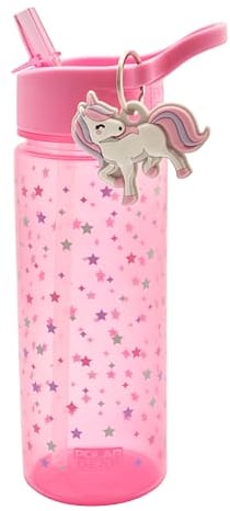 Polar Gear Unicorn 500ml PP Bottle with Charm, Pink