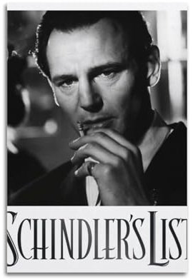 WEHWEGB Schindler's List Poster, Wandkunst, Cover, Zimmer, Vintage-Poster, dekoratives Gemälde für Schlafzimmer, Wohnzimmer, ästhetisches, elegantes Poster, 40 x 60 cm, ungerahmter Stil