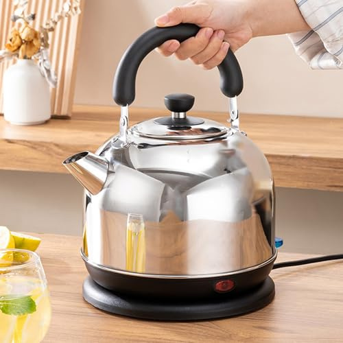 KKTX Electric Kettle,1500W | Boil Dry Protection & Auto Shut Off | 3L Fast Boil Jug Kettle for Hot Water Tea or Coffee | Swivel Base,Silver