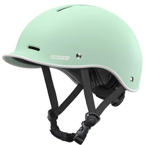 Findway Casco Bici per Adulti Taglia Regolabile, Cascos da Bicicletta con Visiera, Leggero con Resistente Agli Urti e 12 Prese D'aria, Scooter Elettrici Caschi Donna e Uomo, Cascos da Bici Unisex
