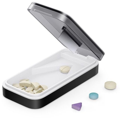 VVM Pill Cutter with Stainless Steel Blade, BPA-Free Pill Cutter for Small Pills, Accurate Tablet Cutter for Pills, Safe Pill Splitter and Durable Tablet Cutter, Pill Cutters for Tablets UK