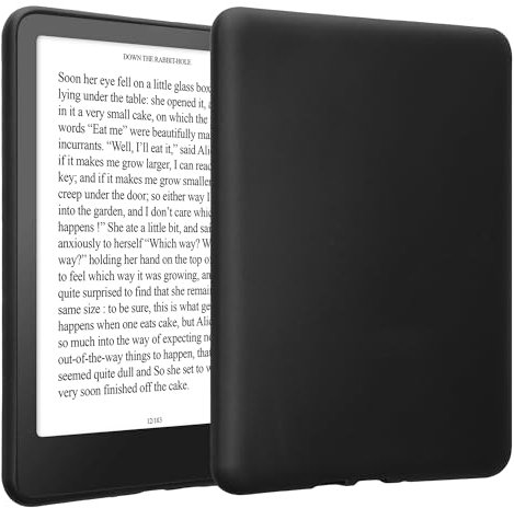 kwmobile Coque Compatible avec Amazon Kindle Paperwhite (2024)/Colorsoft - Étui en Silicone TPU pour Liseuse - Noir Mat