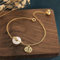 Weiße Jade Donut Armbänder 925 Silber Geschnitzte Armreifen Chalcedon Schmuck