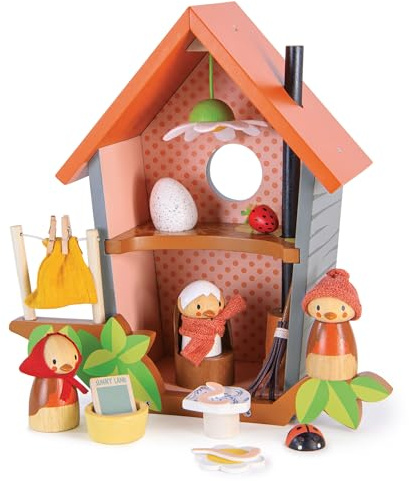Tender Leaf Toys - Robin’s Nest Box - Wooden Toy Birdhouse with Bird Family and Accessories - Imaginative Play Set - Develop Creative Storytelling and Improve Fine Motor Skills - Age 3+