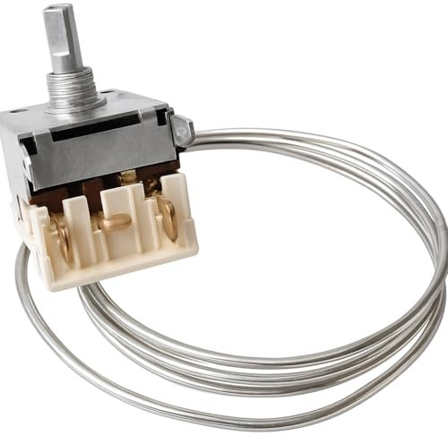 RYELDOM - Termostato Frigorifero K59-L1260 – Ricambio Meccanico con Capillare 1000mm, 3 Contatti, 250V – Compatibile per Frigo