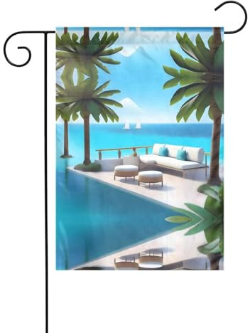 Wzywhj Love Island On The S Prints Sommer-Gartenflagge, doppelseitig, Dekoration, Innenhof, 30,5 x 45,7 cm
