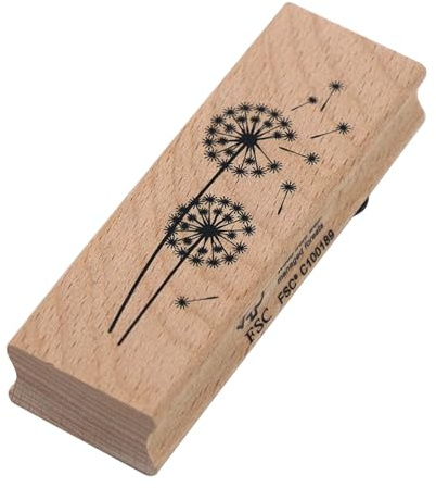 Artoz Stempel – Holzstempel – „Pusteblume groß“ – 90 x 30 mm – Motivstempel zum Kartenbasteln für Einladungen, Geburtstag, Grüße