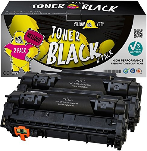 YELLOW YETI Q5949A 49A 2 Premium Toner kompatibel für LaserJet 1160 1160Le 1320 1320n 1320nw 1320tn 3390 MFP 3392 MFP i-SENSYS LBP-3300 LBP-3360 [3 Jahre Aufschlag]