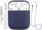 Teyomi Custodia compatibile con AirPods 2&1 con Kit di pulizia AirPods, Custodia Protettiva in Silicone con Cinturino Sportivo per Apple Airpods, Case Compatibile con Apple AirPods 2&1(Blu scuro)