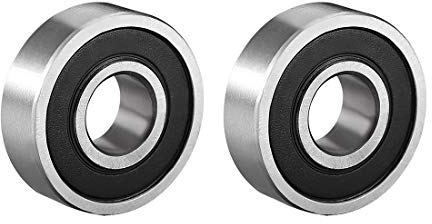 sourcing map 2 Stück 6000-2RS Kugellager doppelt abgedichtet 10 mm x 26 mm x 8 mm Kohlenstoffstahl Z1