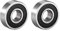 sourcing map 2 Stück 6000-2RS Kugellager doppelt abgedichtet 10 mm x 26 mm x 8 mm Kohlenstoffstahl Z1