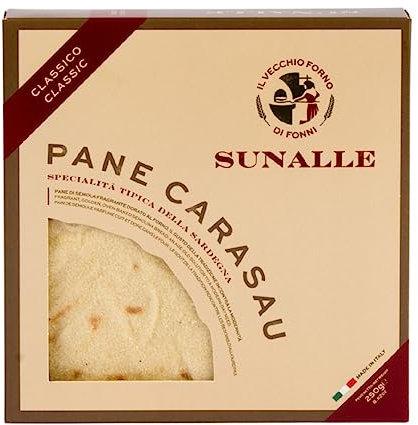 Sunalle Pane Carasau Classico, traditionelles dünnes Hirten Brot aus Sardinien, 250g Il Vecchio Forno di Fonni (1)