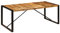 vidaXL Mangoholz Massiv Esstisch Antik Vintage Industriestil Küchentisch Holztisch Esszimmertisch Speisetisch Massivholztisch Tisch 200x100x75cm