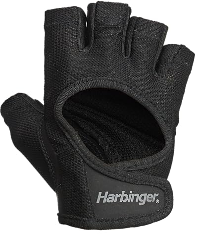 Harbinger Power Fitness Handschuh, Gewichtheber Handschuhe, Waschmaschinengeeignet, Schwarz, S