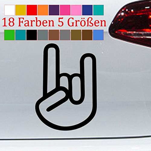 generisch Pommesgabel Aufkleber Wacken Metal Fork Musik Rocker Gruß Teufel Kleber s-XXL
