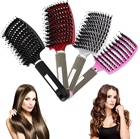 Mdwk Haarbürste, entwirrende Nylon-Borsten, für Frauen, Kopfhaut, Massagekamm
